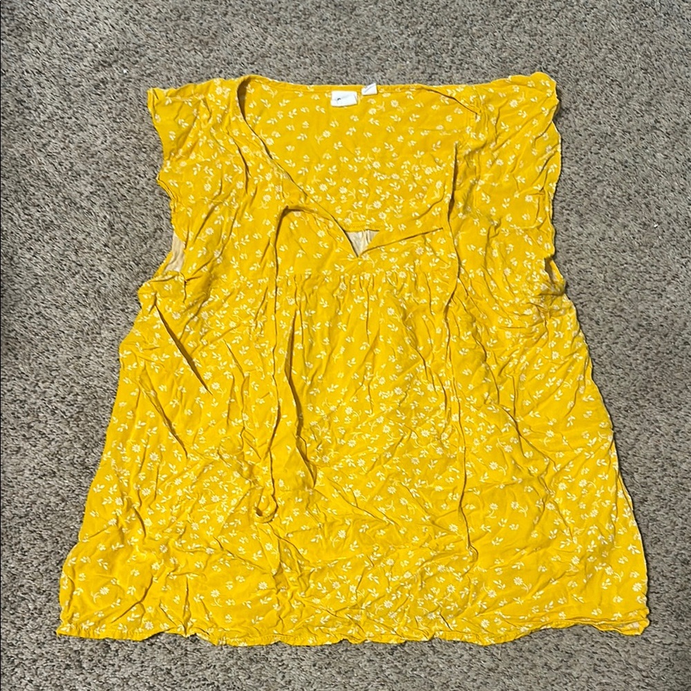 GAP Yellow Floral Women's Blouse